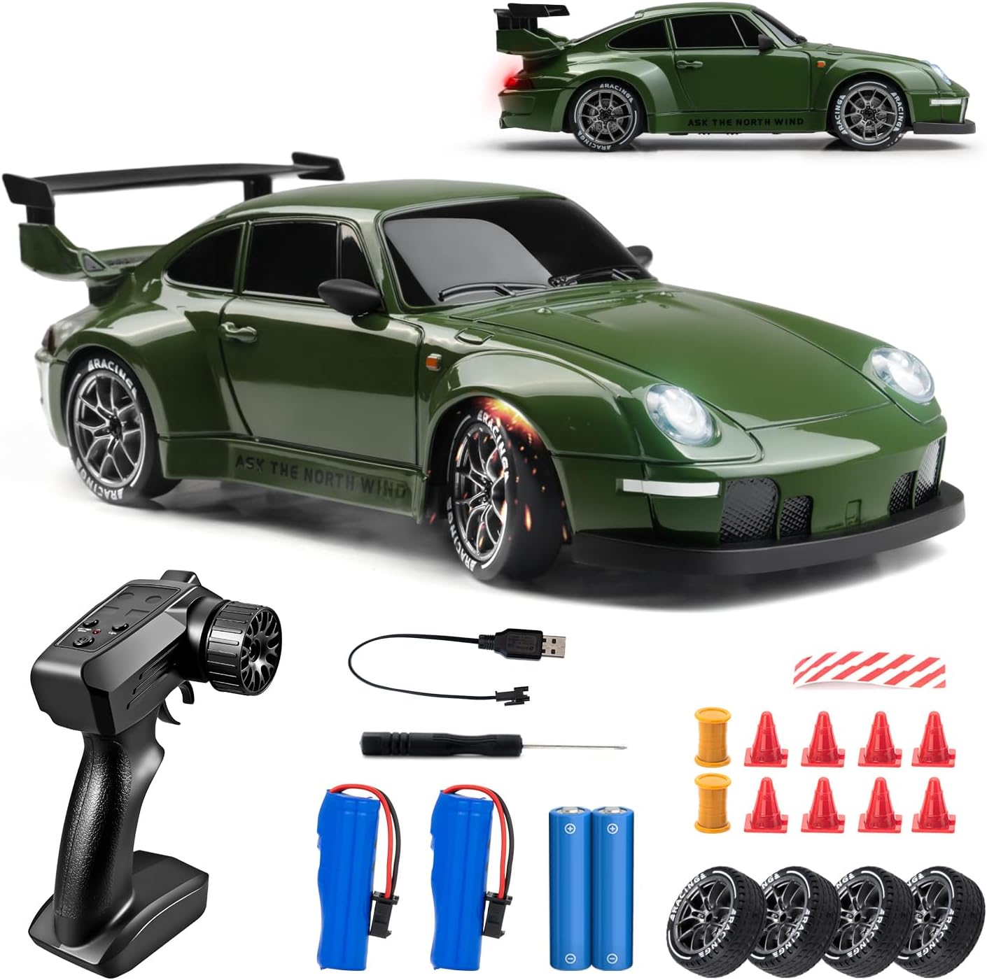 RC Drift Car 1:24 – 4WD with LED Lights
