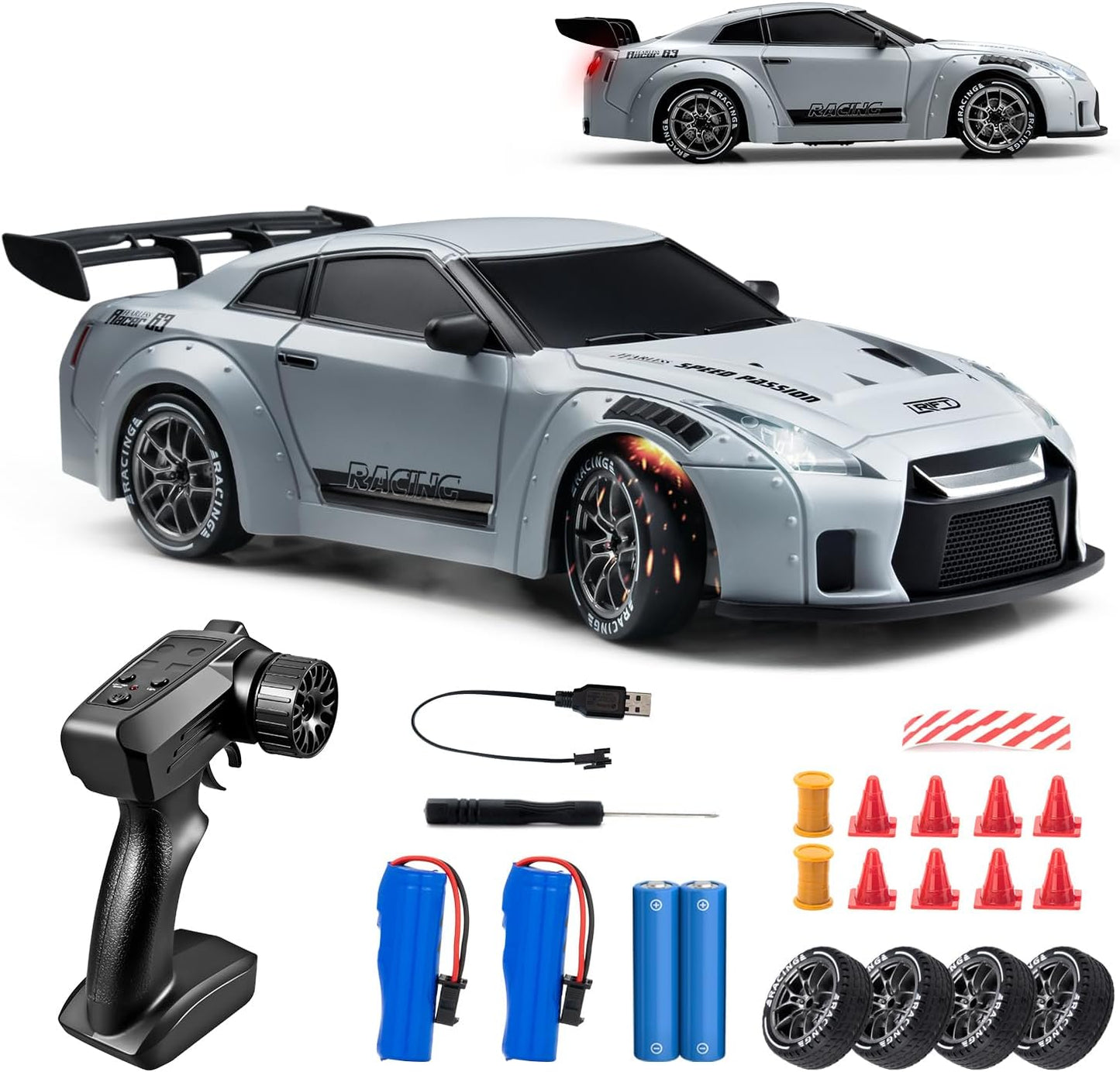 RC Drift Car 1:24 – 4WD with LED Lights